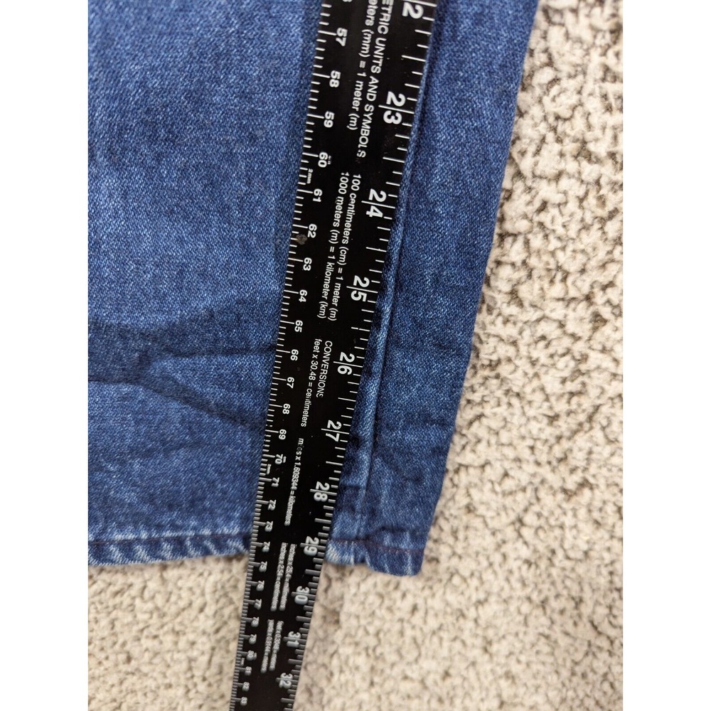 VTG Gitano Mom Jeans Women's 34x29 Blue Dark Wash Ultra High Rise‎ Straight 80s - Picture 3 of 9
